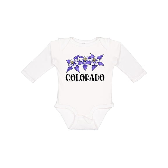 Inktastic Colorado Columbine Flowers Boys or Girls Long Sleeve Baby Bodysuit