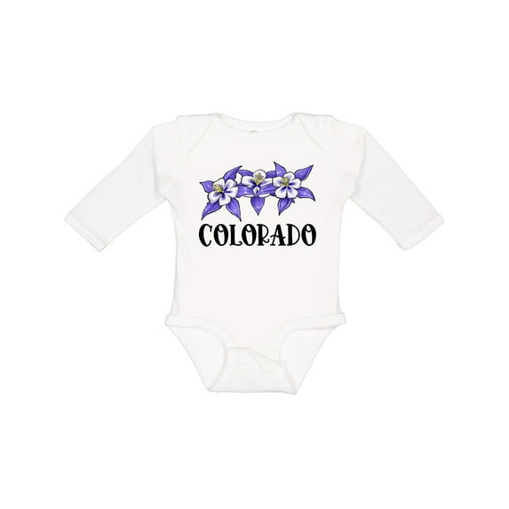 Inktastic Colorado Columbine Flowers Boys or Girls Long Sleeve Baby Bodysuit