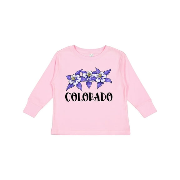 Inktastic Colorado Columbine Flowers Boys or Girls Long Sleeve Toddler T-Shirt