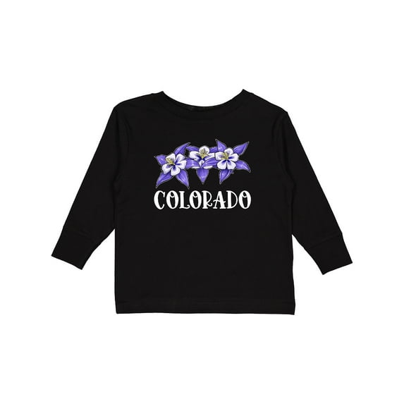 Inktastic Colorado Columbine Flowers Boys or Girls Long Sleeve Toddler T-Shirt