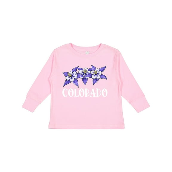 Inktastic Colorado Columbine Flowers Boys or Girls Long Sleeve Toddler T-Shirt