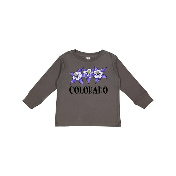 Inktastic Colorado Columbine Flowers Boys or Girls Long Sleeve Toddler T-Shirt