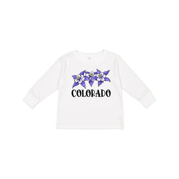 Inktastic Colorado Columbine Flowers Boys or Girls Long Sleeve Toddler T-Shirt