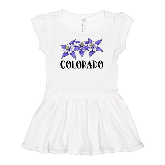Inktastic Colorado Columbine Flowers Girls Baby Dress