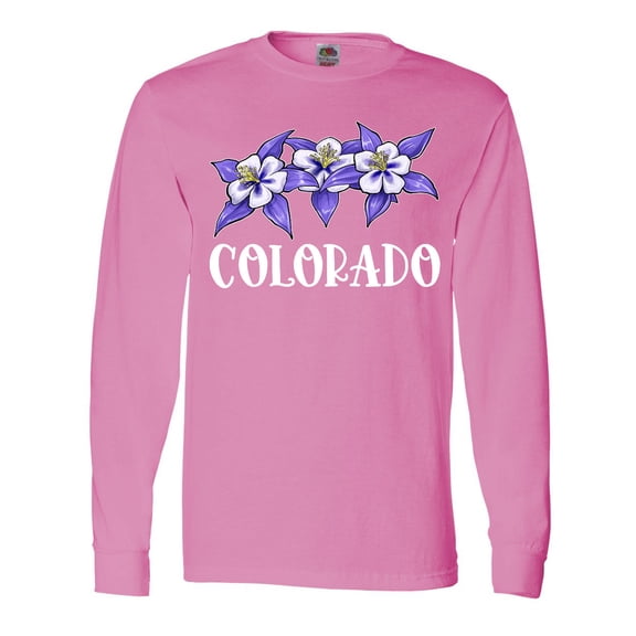 Inktastic Colorado Columbine Flowers Long Sleeve T-Shirt