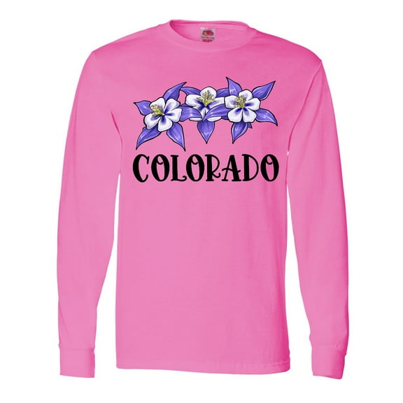 Inktastic Colorado Columbine Flowers Long Sleeve T-Shirt