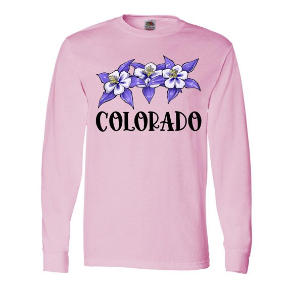Inktastic Colorado Columbine Flowers Long Sleeve T-Shirt