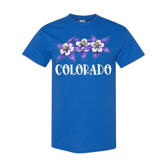 Inktastic Colorado Columbine Flowers T-Shirt
