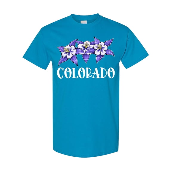 Inktastic Colorado Columbine Flowers T-Shirt