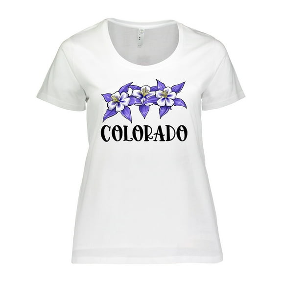 Inktastic Colorado Columbine Flowers Women's Plus Size T-Shirt