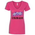 thumbnail image 1 of Inktastic Colorado Columbine Flowers Women's V-Neck T-Shirt, 1 of 5