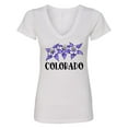 thumbnail image 1 of Inktastic Colorado Columbine Flowers Women's V-Neck T-Shirt, 1 of 5