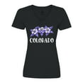 thumbnail image 1 of Inktastic Colorado Columbine Flowers Women's V-Neck T-Shirt, 1 of 5