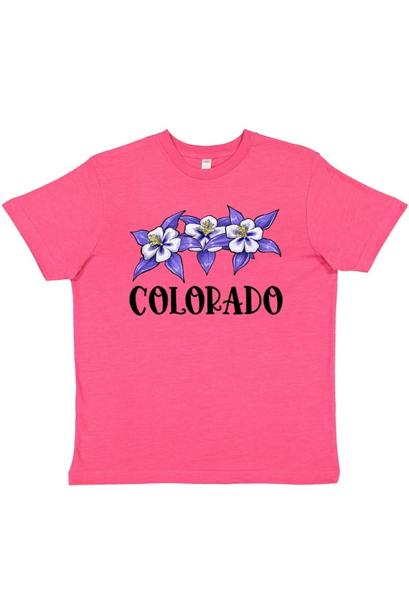 Colorado Columbine Flowers Youth T-Shirt
