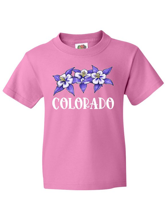 Colorado Columbine Flowers Youth T-Shirt