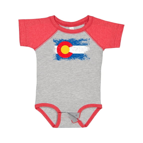 Inktastic Colorado Flag Distressed Look Boys or Girls Baby Bodysuit