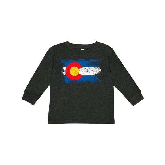 Inktastic Colorado Flag Distressed Look Boys or Girls Long Sleeve Toddler T-Shirt