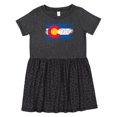 thumbnail image 1 of Inktastic Colorado Flag Distressed Look Girls Toddler Dress, 1 of 5