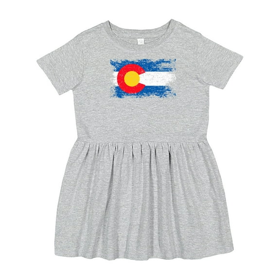 Inktastic Colorado Flag Distressed Look Girls Toddler Dress