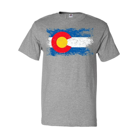 Inktastic Colorado Flag Distressed Look T-Shirt