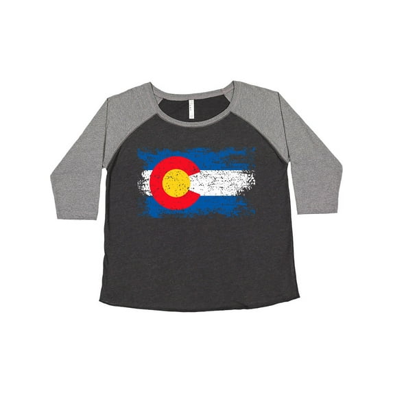 Inktastic Colorado Flag Distressed Look Women's Plus Size T-Shirt