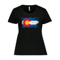 thumbnail image 1 of Inktastic Colorado Flag Distressed Look Women's Plus Size T-Shirt, 1 of 5