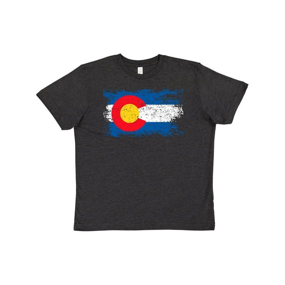 Inktastic Colorado Flag Distressed Look Youth T-Shirt