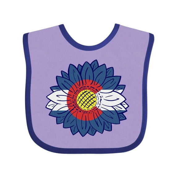 Inktastic Colorado Flag Sunflower Boys or Girls Baby Bib