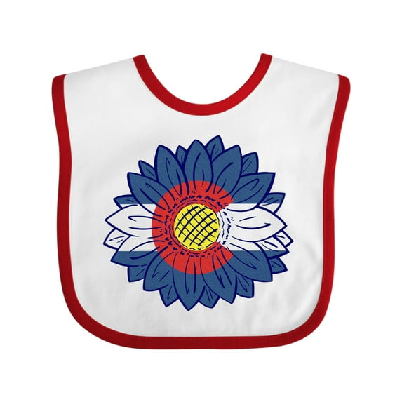 Inktastic Colorado Flag Sunflower Boys or Girls Baby Bib