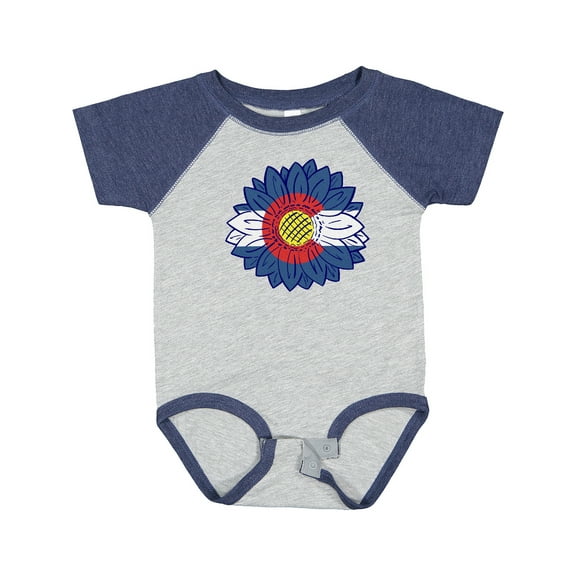 Inktastic Colorado Flag Sunflower Boys or Girls Baby Bodysuit