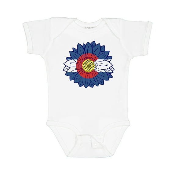 Inktastic Colorado Flag Sunflower Boys or Girls Baby Bodysuit
