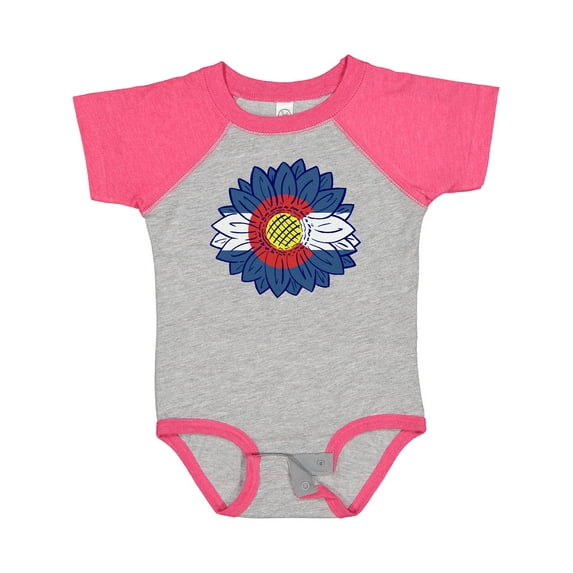 Inktastic Colorado Flag Sunflower Boys or Girls Baby Bodysuit