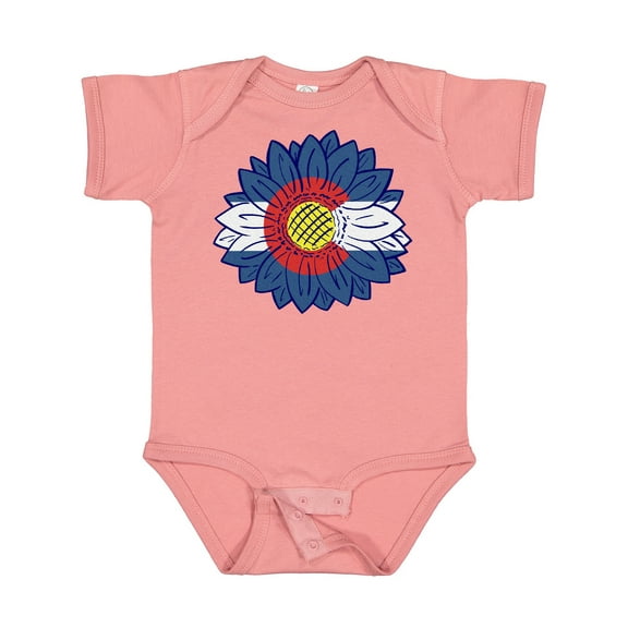 Inktastic Colorado Flag Sunflower Boys or Girls Baby Bodysuit