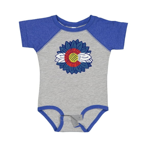 Inktastic Colorado Flag Sunflower Boys or Girls Baby Bodysuit