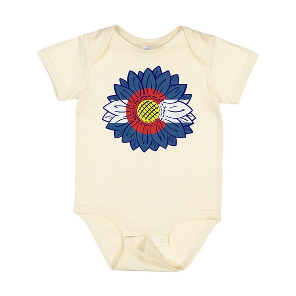 Inktastic Colorado Flag Sunflower Boys or Girls Baby Bodysuit