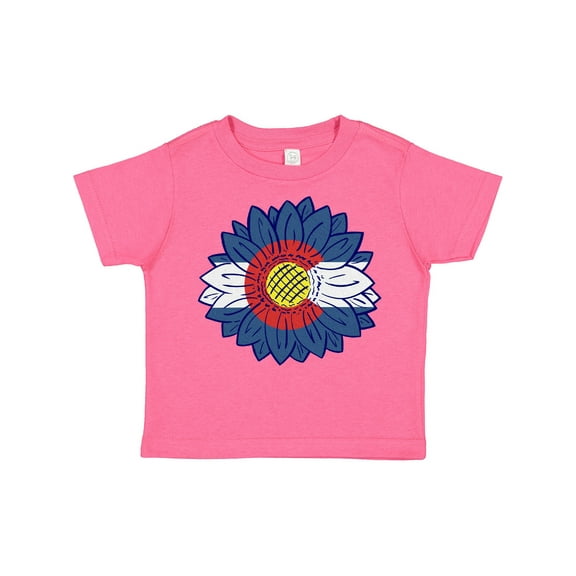 Inktastic Colorado Flag Sunflower Boys or Girls Toddler T-Shirt