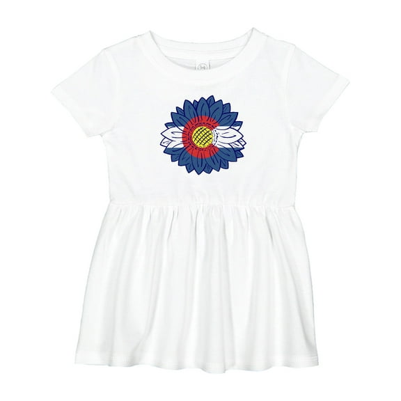 Inktastic Colorado Flag Sunflower Girls Baby Dress