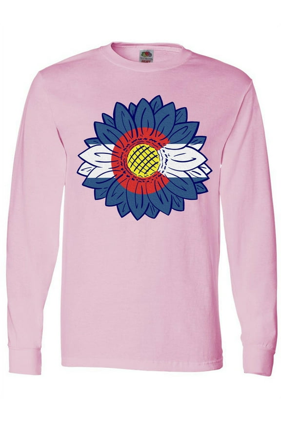 Colorado Flag Sunflower Long Sleeve T-Shirt