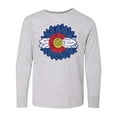 thumbnail image 1 of Inktastic Colorado Flag Sunflower Long Sleeve Youth T-Shirt, 1 of 5