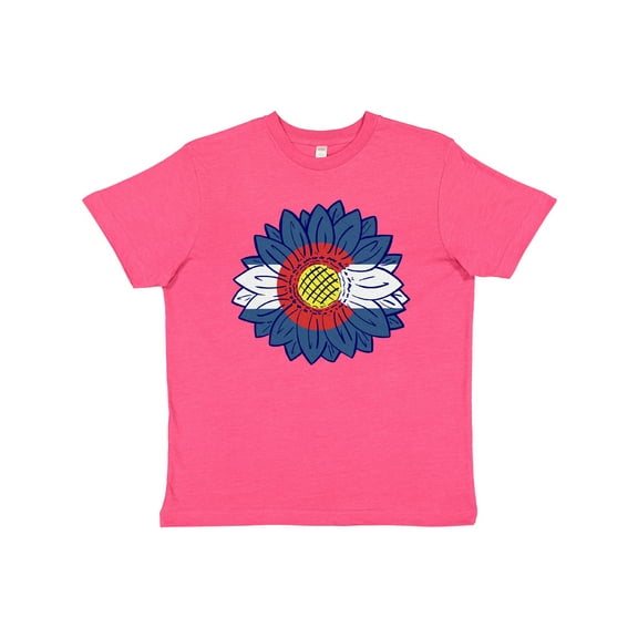 Inktastic Colorado Flag Sunflower Youth T-Shirt