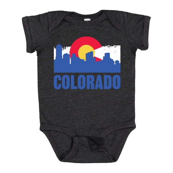 Inktastic Colorado Flag and Skyline Boys or Girls Baby Bodysuit