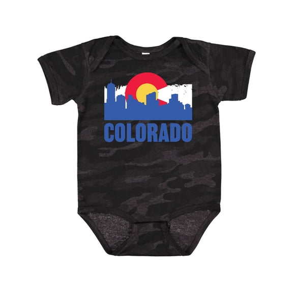 Inktastic Colorado Flag and Skyline Boys or Girls Baby Bodysuit