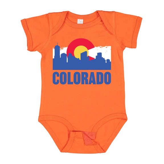 Inktastic Colorado Flag and Skyline Boys or Girls Baby Bodysuit