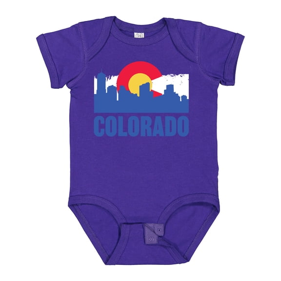 Inktastic Colorado Flag and Skyline Boys or Girls Baby Bodysuit