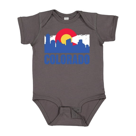 Inktastic Colorado Flag and Skyline Boys or Girls Baby Bodysuit