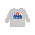 thumbnail image 1 of Inktastic Colorado Flag and Skyline Boys or Girls Long Sleeve Toddler T-Shirt, 1 of 5