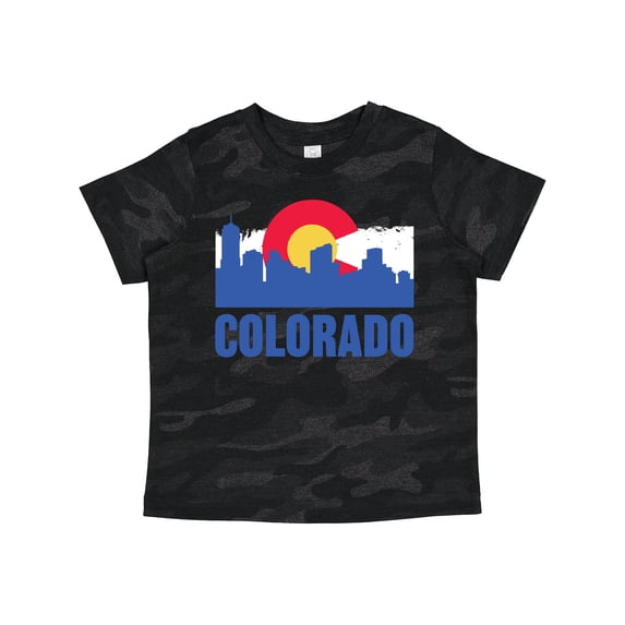 Inktastic Colorado Flag and Skyline Boys or Girls Toddler T-Shirt