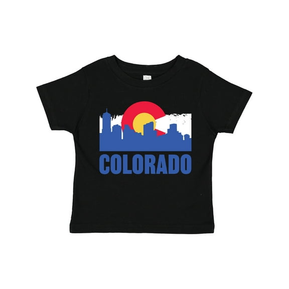 Inktastic Colorado Flag and Skyline Boys or Girls Toddler T-Shirt