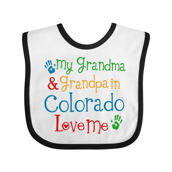 Inktastic Colorado Grandma Grandpa Love Me Boys or Girls Baby Bib