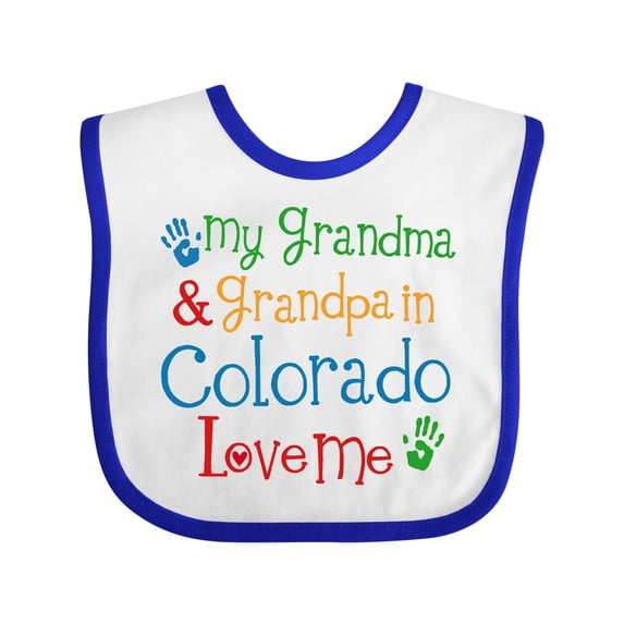 Inktastic Colorado Grandma Grandpa Love Me Boys or Girls Baby Bib